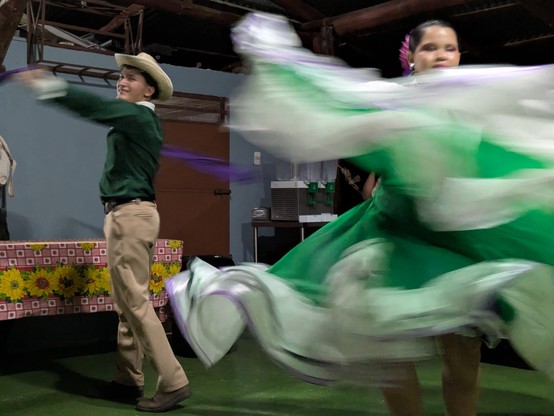A young couple gave us a demonstration of traditional dance they're keeping alive.