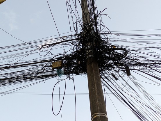 Cable management. Ecuador style.