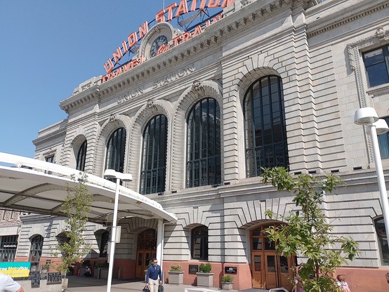 Denver Union Station from the platform.