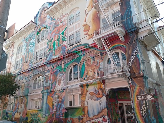 Mural on the Women's Building at 18th and Lapidge.