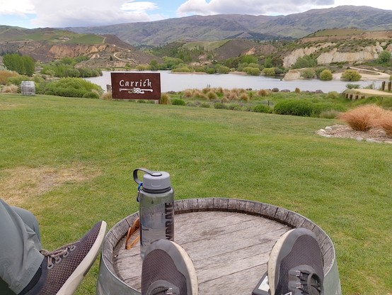 At the winery awaiting food