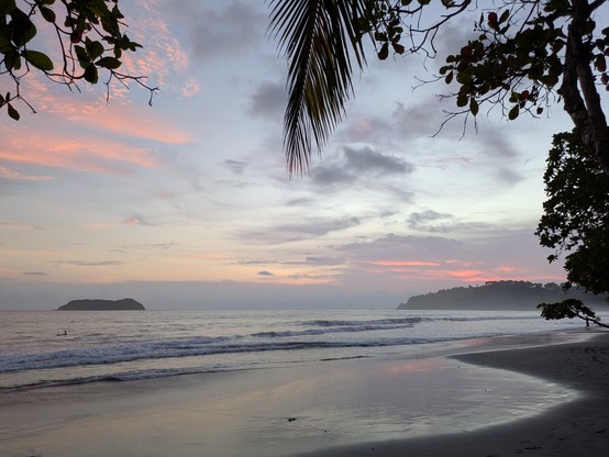 Sunset on Manuel Antonio beach