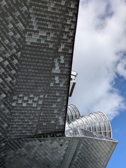 The space shuttle from below