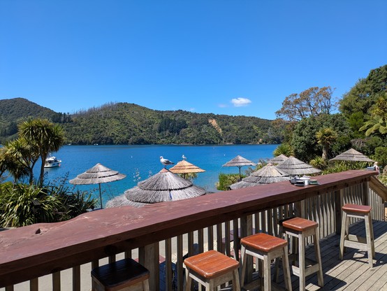 View over Lochmara Bay from the Lodge