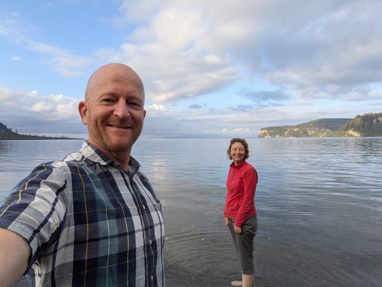 This is as close as we'll get as far as swimming goes today. It would be nice to be more adventurous.