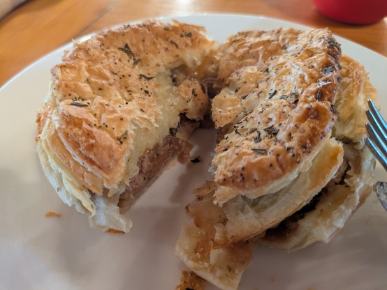 Lamb, onion, rosemary and vintage cheese pie