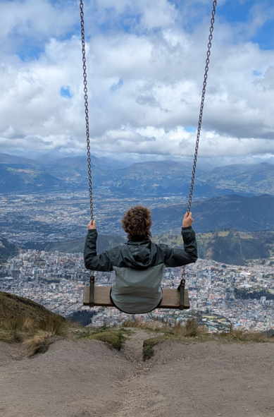Sally on a swing. For the Insta likes.