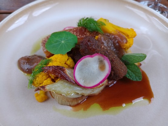 Damian's fancy lunch at Allan Scott.