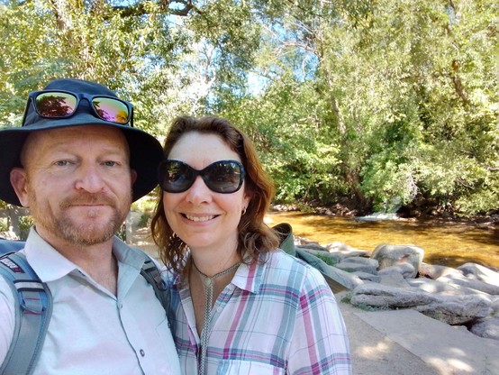 Back down near the river that flows through town.