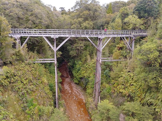 Aforementioned viaduct viewed from the new suspension bridge. Can you see Sally?