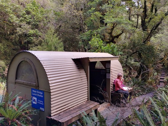 The shelter before the climb