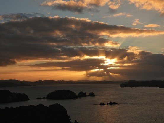 Sunset from the hill above the campsite
