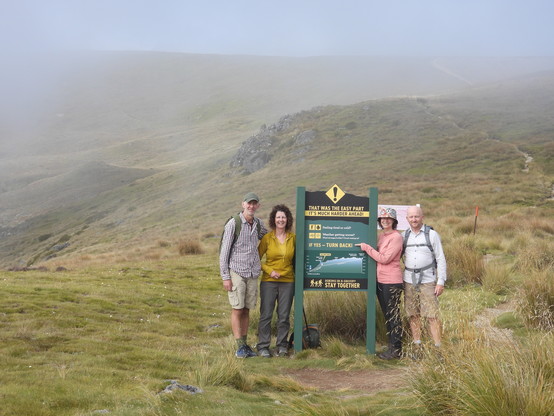 Us at the summit just prior to the cloud burning off