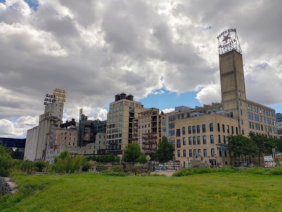 A view of the old mills from the east bank.