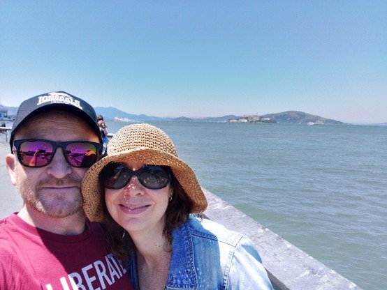 Alcatraz in the distance.