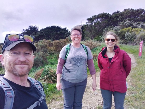 Walking and talking with Kate.