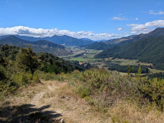 View from the top of the Trig K walk at Pelorus Bridge. 6.2km