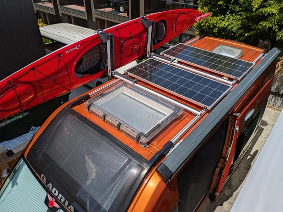 Edit to add a pic of the van with the kayak mechanism in the intermediate 