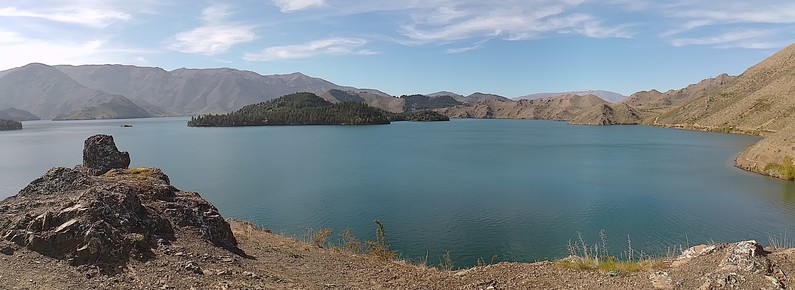 Panoramic view over Benmore from the track.