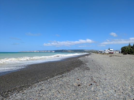 The beach at Clifton Road Reserve.
