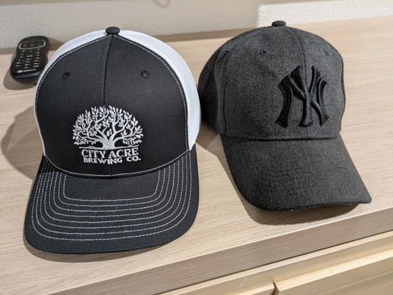 My knock-off Yankees hat with its replacement
