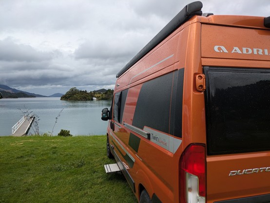 Our parkup for the night at the Elaine Bay DOC campsite