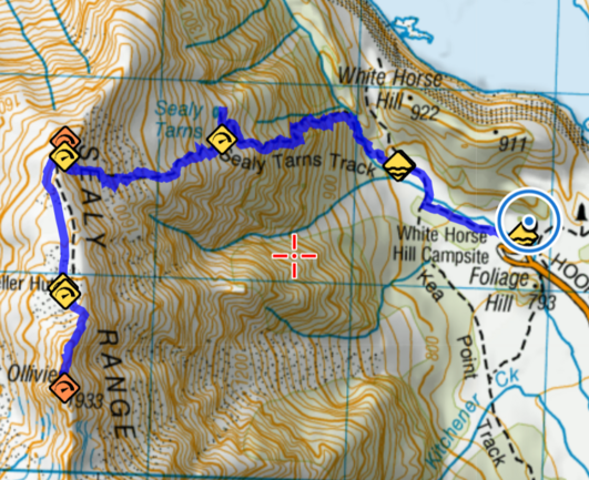 The route up and back. A climb of 1186m over 5.4km