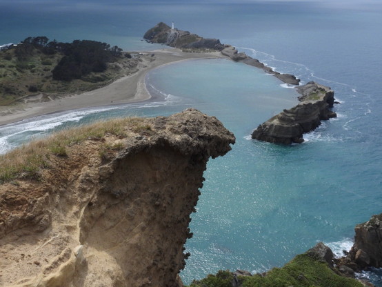 View back over the lighthouse and rocks