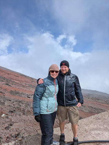 Us at 4900m on Cotopaxi. My with my 