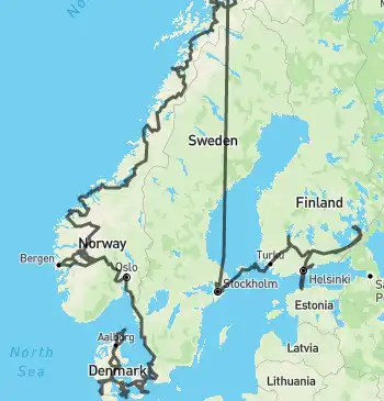 Link to map of Scandinavian travels